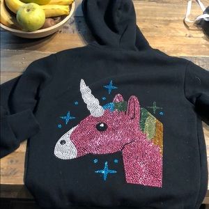 ❌SOLD Girls Butter Unicorn Hoodie
